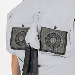 ジーベック XE98108 [春夏用]空調服®半袖ブルゾン[男性用] フルハーネス対応（背中取り出し口）。