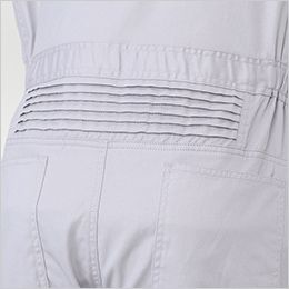 111 ヤマタカ シャツ衿タイプ つなぎ 通年 アコーディオンバック仕様
腰を曲げたときのつっぱりを軽減