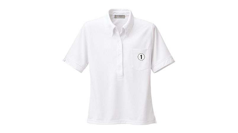 861207 アイトス 半袖ニットボタンダウンシャツ(女性用) 商品詳細・こだわりPOINT