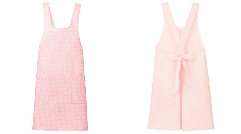 861377 アイトス/ルミエール ドット 胸当てエプロン(女性用) 商品詳細・こだわりPOINT