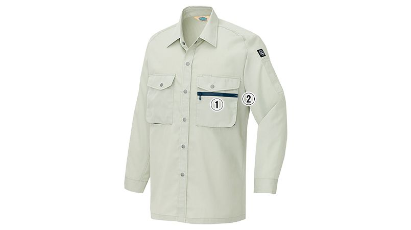 アイトス AZ285 エコ T/C ニューワーク シャツ/長袖(薄地) 商品詳細・こだわりPOINT