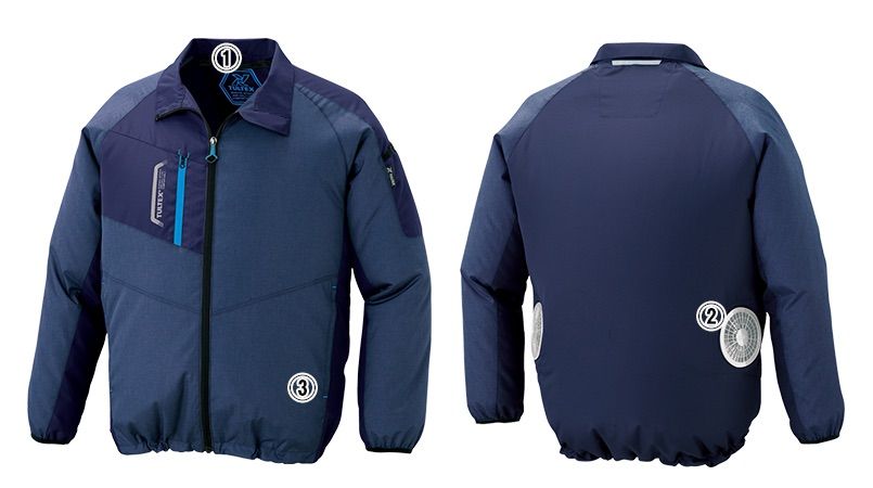 アイトス AZ-50199SET [春夏用]空調服セット 長袖ジャケット(男女兼用) ポリ100％ 商品詳細・こだわりPOINT