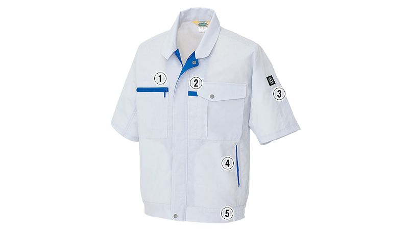 アイトス AZ5361 エコT/Cマルチワーク 半袖ブルゾン 商品詳細・こだわりPOINT