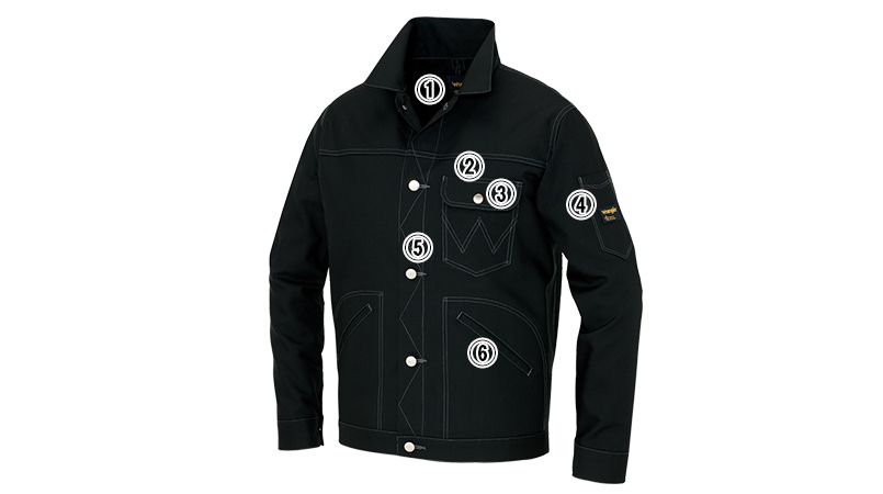 AZ64202 アイトス Wrangler(ラングラー) ボタンジャケット(男女兼用) 商品詳細・こだわりPOINT