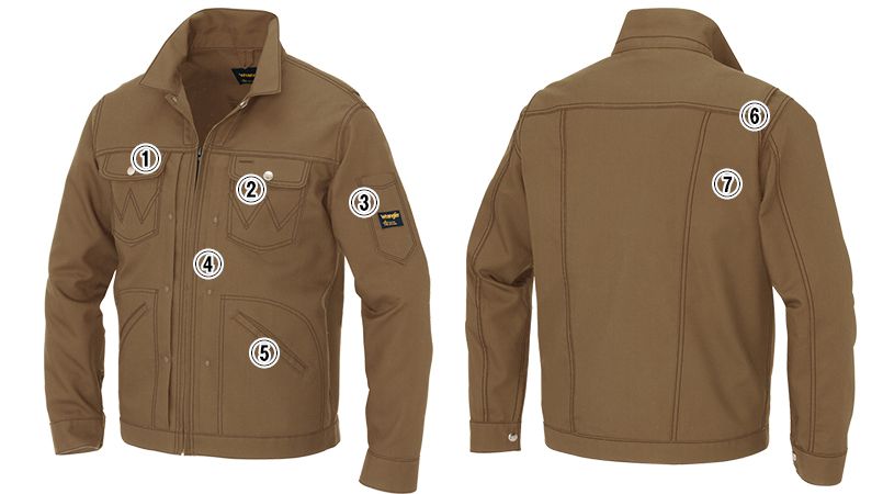 AZ64430 Wrangler(ラングラー) ジップアップジャケット(男女兼用) 商品詳細・こだわりPOINT