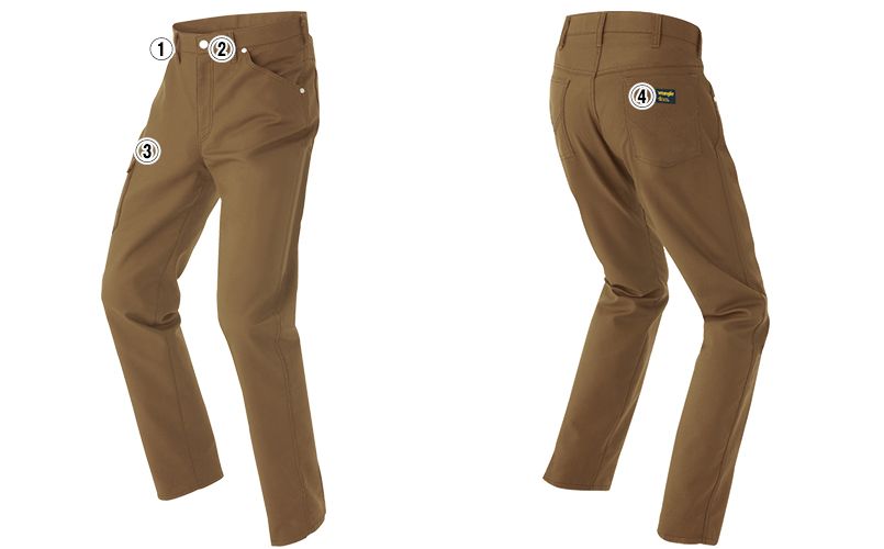 AZ64450 Wrangler(ラングラー) ノータックワークパンツ(男女兼用) 商品詳細・こだわりPOINT