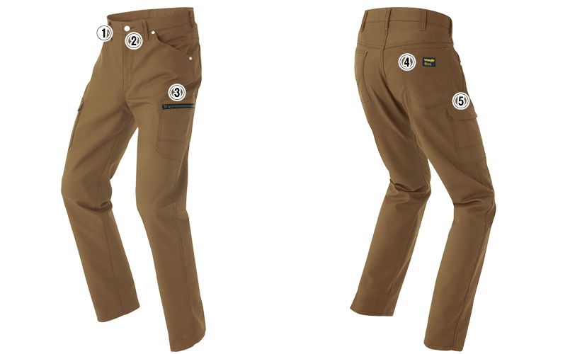 AZ64451 Wrangler(ラングラー) ノータックカーゴパンツ(男女兼用) 商品詳細・こだわりPOINT