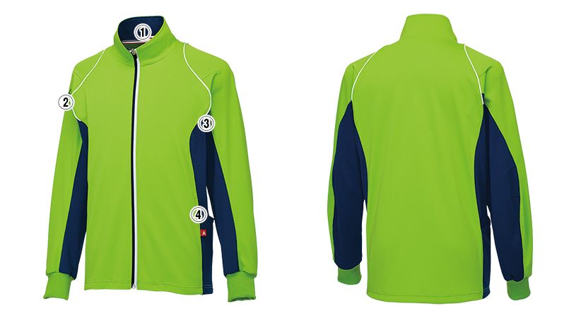 UZL1031 ルコック ジャージ ジャケット(男女兼用) ツートーンカラー 商品詳細・こだわりPOINT