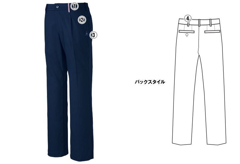 UZL4027 ルコック ワンタックスラックスパンツ(男女兼用) 商品詳細・こだわりPOINT