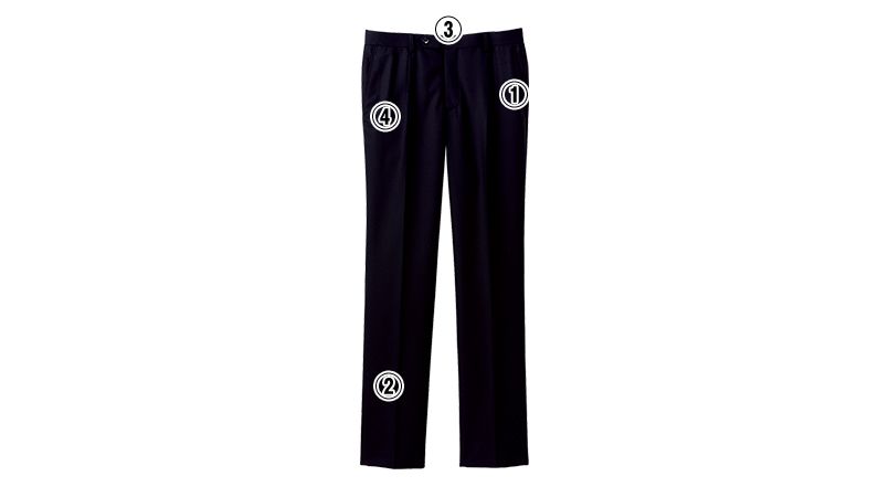 FP6012M FACEMIX ワンタックストレッチパンツ(男性用)レギュラー/無地 商品詳細・こだわりPOINT