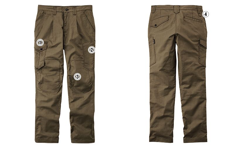 RP6912 ROCKY カーゴパンツ(男女兼用) コーデュラファブリック 商品詳細・こだわりPOINT