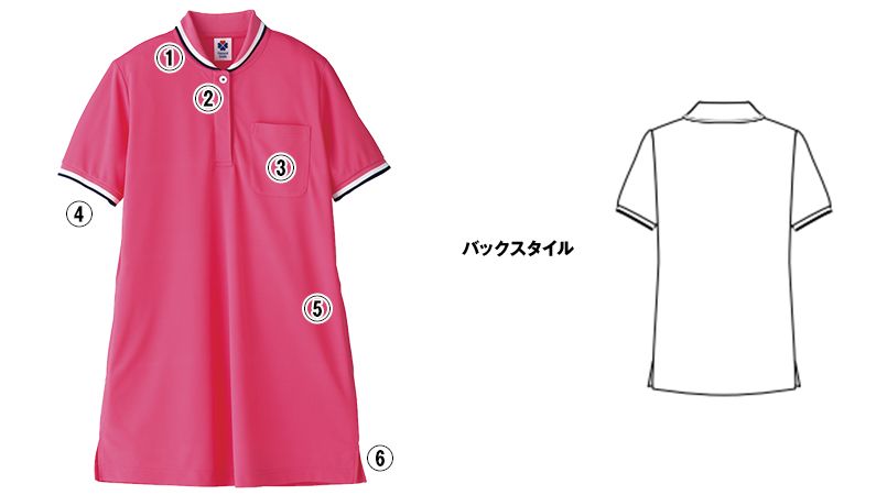 TB4002L ナチュラルスマイル ドライ チュニックポロシャツ (女性用) 商品詳細・こだわりPOINT