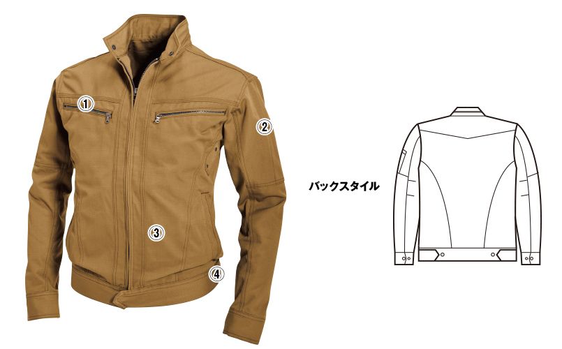 バートル 5301 T/C リップクロスメンズジャケット(男女兼用) 商品詳細・こだわりPOINT