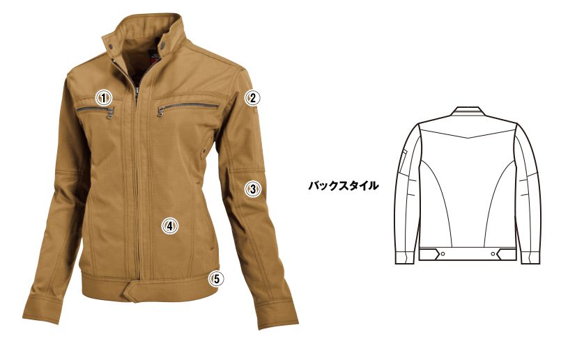 バートル 5308 T/C リップクロスレディースジャケット(女性用) 商品詳細・こだわりPOINT