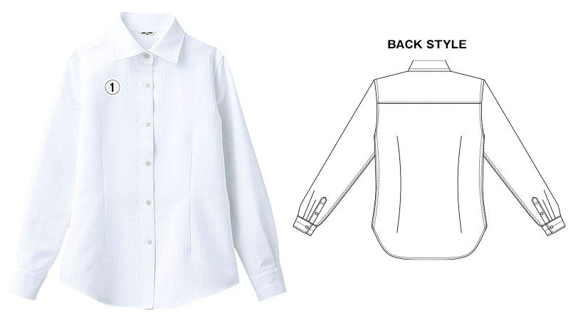 BC-6912 チトセ(アルベ) ワイドカラーのブランチシャツ(女性用) 商品詳細・こだわりPOINT
