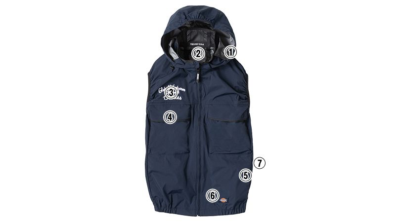 コーコス D-299 [春夏用]Dickies ボルトクール 日傘遮熱® ベスト