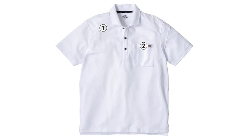 コーコス D-6117 [春夏用]Dickies T/C 鬼鹿の子 半袖ポロ[男女兼用