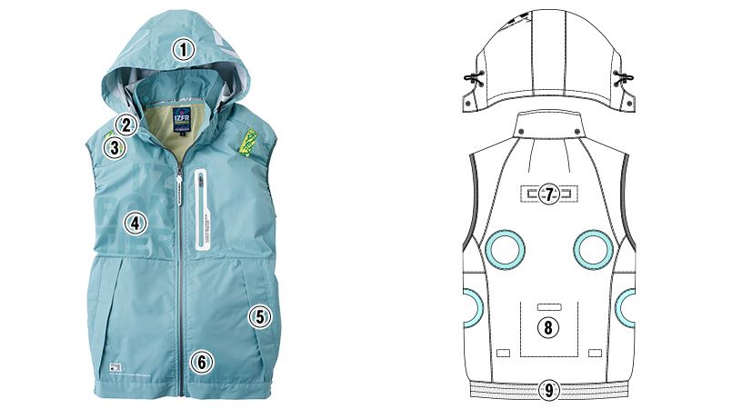 アイズフロンティア 10246S [春夏用][4つ穴]A.S.S.ワークベスト[男性用