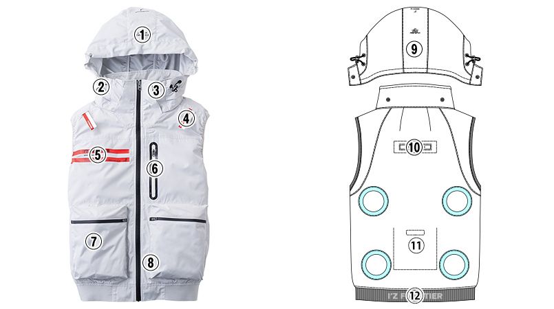 アイズフロンティア 10266S [春夏用][4つ穴]A.S.S.ワークベスト[男性用