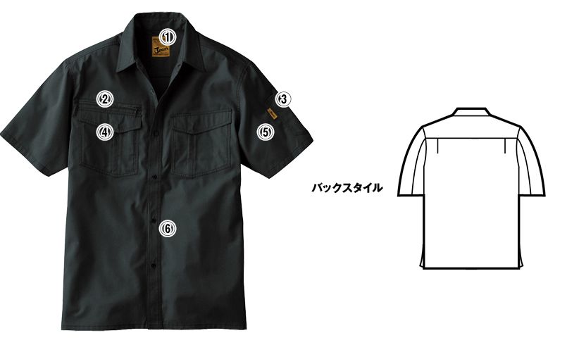 爆買い！ 自重堂Jawin 55214[春夏用]半袖シャツ｜作業服・作業着の通販 ピンズ・ピンバッジ・缶バッジ