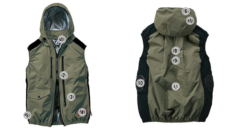 自重堂 74320 [春夏用]Z-DRAGON 空調服ベスト｜ユニフォームの通販なら