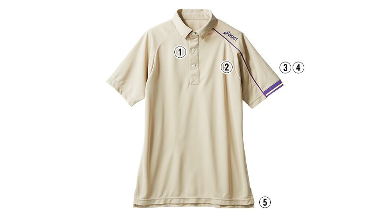 CHM305 アシックス(asics) 半袖ポロシャツ(男女兼用) 商品詳細・こだわりPOINT