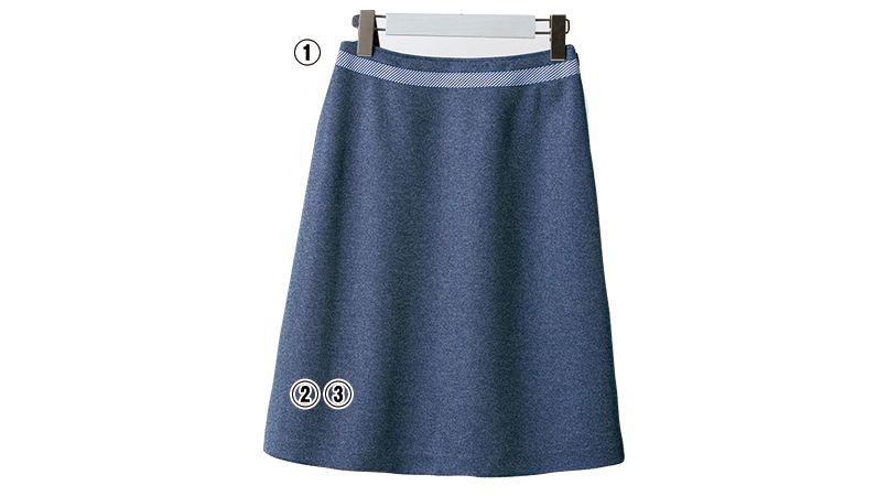 Selery S-16430 16431[春夏用]高通気ニットのAラインスカート(53cm丈) [無地]｜事務服の通販ならユニフォームタウン