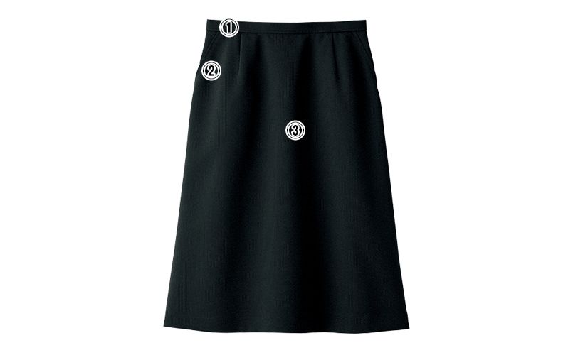 Selery S-16810 [通年]Aラインスカート [ストライプ/ストレッチ]｜事務服の通販ならユニフォームタウン