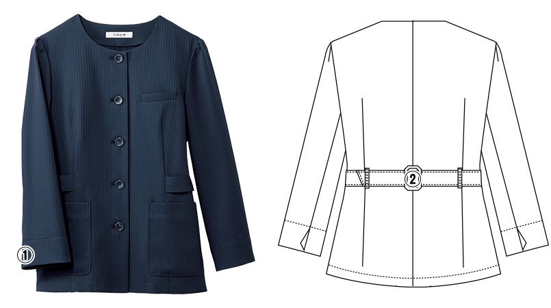 Selery S-25320 25321 [通年]ジャケット [ストライプ]｜ユニフォームの