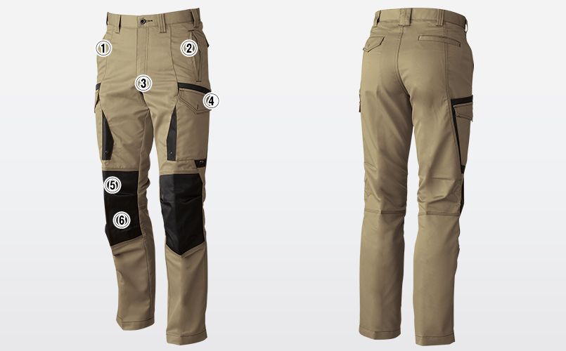 6778 桑和 カーゴパンツ ヨーロッパ風 商品詳細・こだわりPOINT