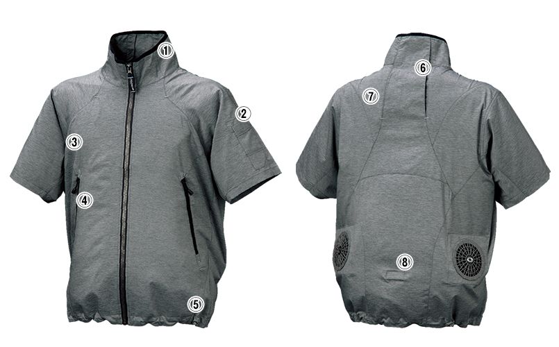 7059-01 G・GROUND サイクロンエアー 半袖ブルゾン 商品詳細・こだわりPOINT
