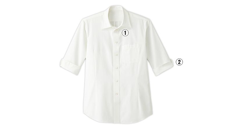 ET-5731 5732 5733 5734 Servo(サーヴォ) ショップシャツ/七分袖(男女兼用) 商品詳細・こだわりPOINT