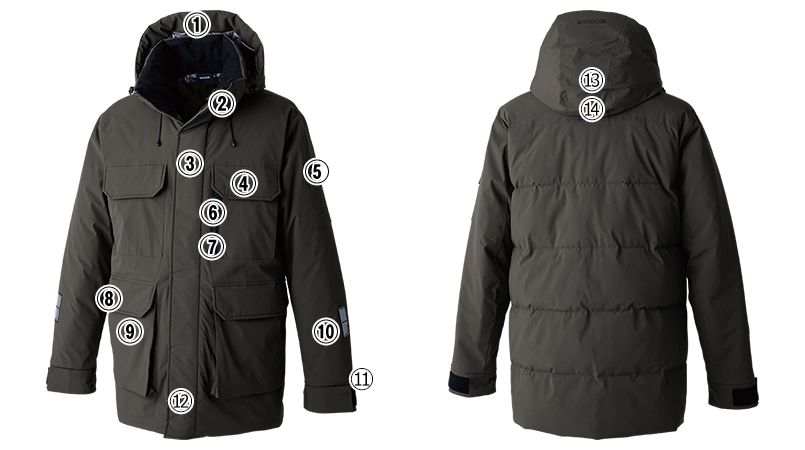 TS DESIGN 1927 [秋冬用]リフレクティブファイバーダウンコート[男女