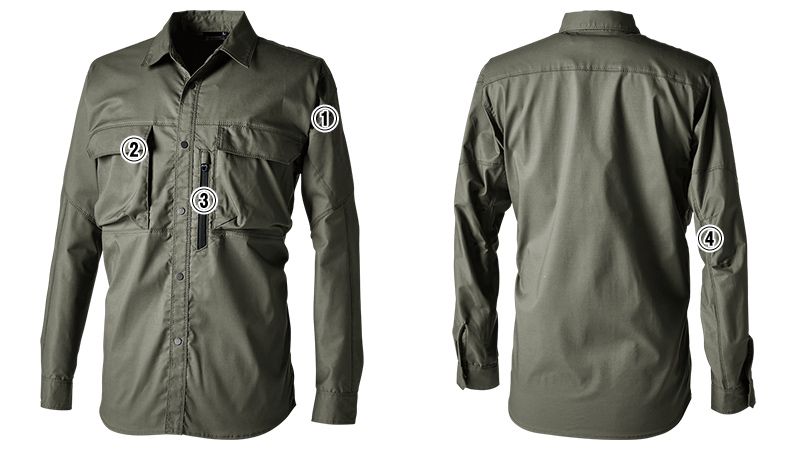 5805 TCNライトクロスシャツ– TS DESIGN