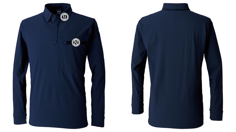 TS DESIGN 84651 [通年]ES DEO トリコットロングスリーブポロシャツ