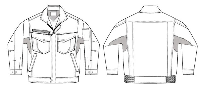 AZ3130 アイトス 長袖ブルゾン 春夏 ハンガーイラスト・線画