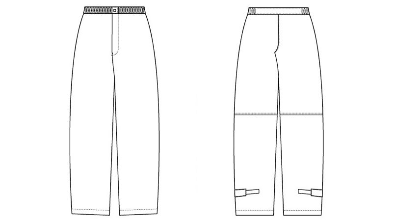 AZ56204 アイトス レインパンツ ハンガーイラスト・線画