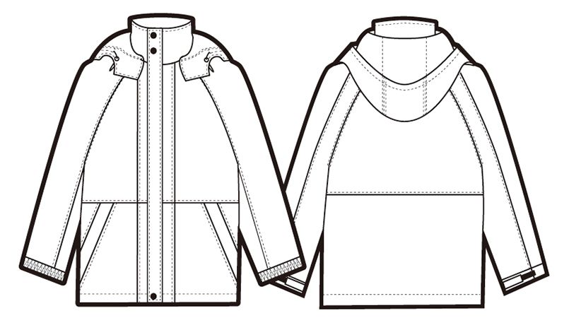 AZ6160 アイトス 光電子 軽量 防水防寒コート ハンガーイラスト・線画