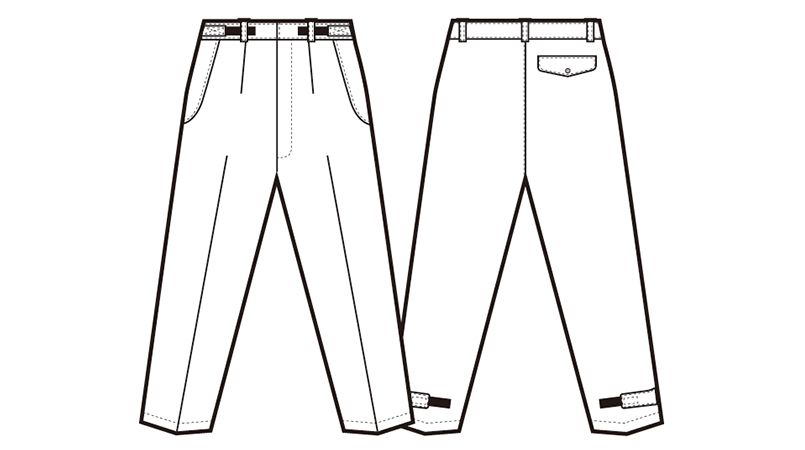 AZ6162 アイトス 光電子 軽量 防水防寒パンツ ハンガーイラスト・線画