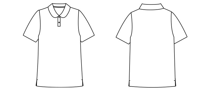 FB4029L ナチュラルスマイル フラットカラー ドライポロシャツ(女性用) ハンガーイラスト・線画