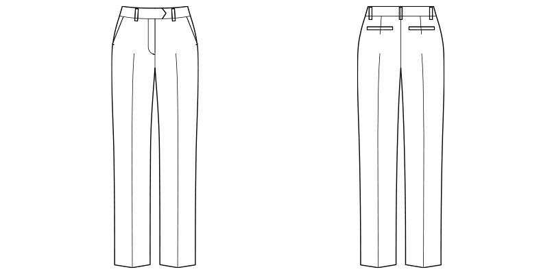 FP6314L FACEMIX/GRAND(グラン) ストレッチパンツ(女性用) ハンガーイラスト・線画