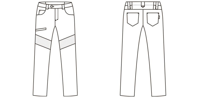 RP6303 ROCKY レディースライダースパンツ(女性用) ハンガーイラスト・線画