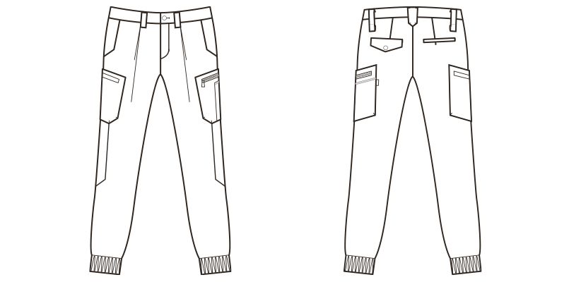 RP6304 ROCKY レディースカーゴジョガーパンツ(女性用) ハンガーイラスト・線画