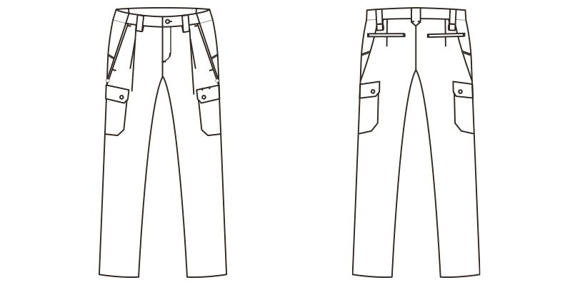 RP6605 ROCKY メンズカーゴパンツ(男性用) ハンガーイラスト・線画