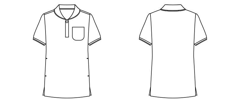 TB4002L ナチュラルスマイル ドライ チュニックポロシャツ (女性用) ハンガーイラスト・線画