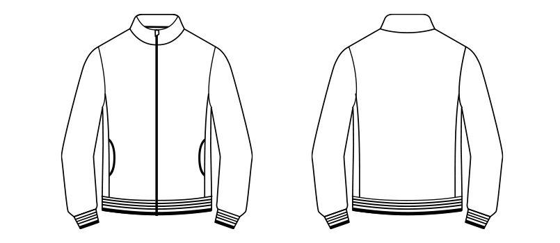 ナチュラルスマイル TJ0800U トレーニングジャケット(男女兼用) ハンガーイラスト・線画