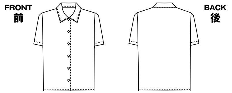 アルファピア Ar1633 通年 半袖ブラウス イージーケア 形態安定 事務服の通販ならユニフォームタウン