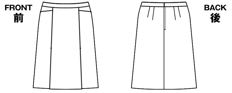 アルファピア AR3676 [春夏用]Aラインスカート [無地/ストレッチ/吸汗速乾]｜事務服の通販ならユニフォームタウン