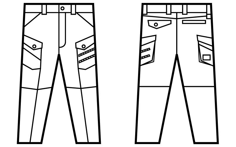 自重堂Jawin 52302 ノータックカーゴパンツ(新庄モデル) 裾上げNG