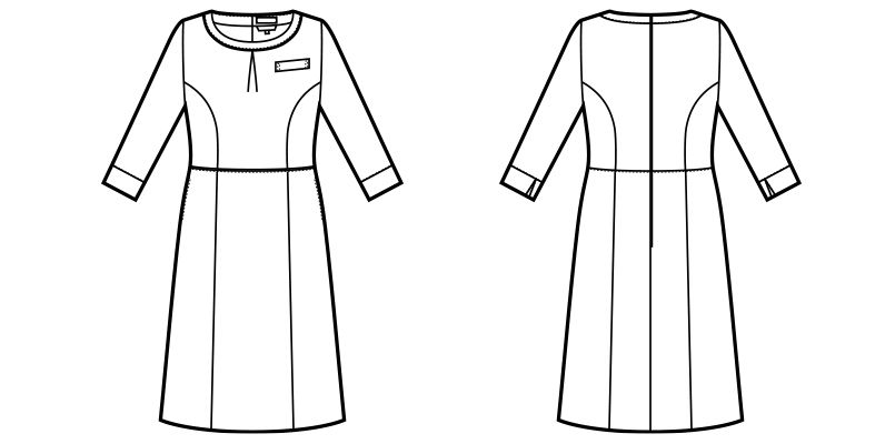 En Joie アンジョア 通年 ワンピース 女性用 リバティプリント 花柄 事務服の通販ならユニフォームタウン